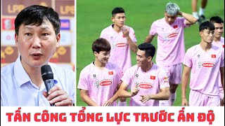 HLV Kim Sang Sik  Tiến Linh  Quang Hải  Văn Toàn  Đình Bắc vs Ấn Độ [upl. by Ahsemik]