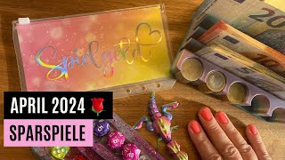 🎲🌿🌹 Sparspiele und Challenges 1 Woche 🌹🌿🎲  April 2024 Budget  Sparen  Umschlagmethode [upl. by Giordano174]