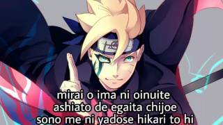 BORUTO quotNaruto Next Generationsquot Opening 1 Full  KANA BOON  Baton Road  Lyrics [upl. by Anatak]