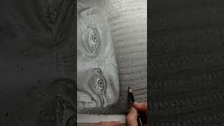 Old man work in progress  ASMR shortdrawing shortsart pencil graphite iperrealismo asmr [upl. by Prober]