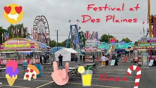 Des Plaines illinois Fest USA 🎡🎠🏍️illinois fun ride festival 2023 viral viralvideo live [upl. by Balch938]