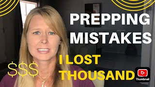 TOP 5 PREPPING MISTAKES THAT COST ME THOUSANDS [upl. by Rosana138]