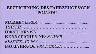 Umowa kupna sprzedaży samochodu niemieckopolska [upl. by Nennahs36]