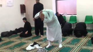 Sunni Deoband Wahabi Praying in a Shia mosque during Muharam Juloos great sign of unity [upl. by Giorgia565]