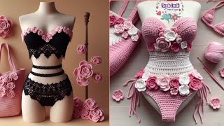 Moda praia Crochet biquíni maiô bolsas tendencia diy verão [upl. by Gifford]