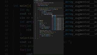 Sort an Array Using the Selection Sort in C shorts coding [upl. by Ranip]