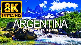 VOLANDO SOBRE ARGENTINA  Increíble paisaje natural hermoso con música relajante  VÍDEO 8K ULTRA HD [upl. by Ave]