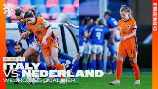 Tough start in WEURO2025 qualifying 😬  Highlights Italy  Nederland [upl. by Norvin549]