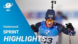 World Cup 2324 Oestersund Men Sprint Highlights [upl. by Beatrix581]