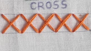 cross stitch  basic embroidery stitches for beginners  embroidery for beginners 🧵 🪡 [upl. by Dallon]