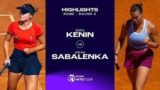 Sofia Kenin vs Aryna Sabalenka  2023 Rome Round 2  WTA Match Highlights [upl. by Luo]