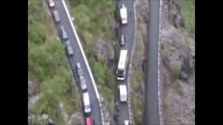 Trollstigen Norway mountain traffic cycle race and thrilling nature 30 June 2012 [upl. by Gib184]