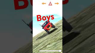 Girls vs boys car driving simulator short [upl. by Eesak]