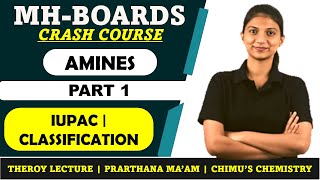 IUPAC OF AMINES  CLASSIFICATION OF AMINES  AMINES PART 1  MH STATE BOARD  MHTCET [upl. by Hook]