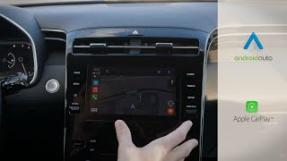 20222023 Hyundai Tucson Media Screen  Setting up Android Auto Apple Car Play and more [upl. by Breanne]