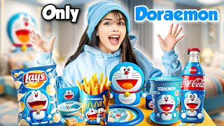 Using Only DORAEMON things for 24 Hours [upl. by Idner]