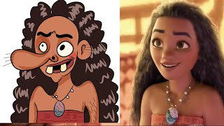 Moana youre welcome Drawing meme  dwayne johnson youre welcome  Disney cartoon drawing meme [upl. by Akirahs50]