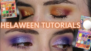 HELAWEEN 2 Looks  Angelica Nyqvist  Odens Eye Trick or Treat amp Little Ghost Palettes Tutorials [upl. by Edric]