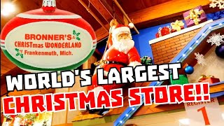 WORLDS LARGEST CHRISTMAS STORE Bronners Christmas Wonderland in FRANKENMUTH [upl. by Selokcin638]