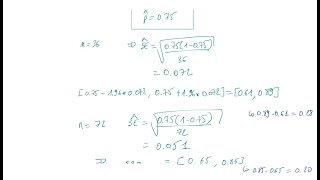 Het betrouwbaarheidsinterval via formules – deel 3 [upl. by Nnylcaj]