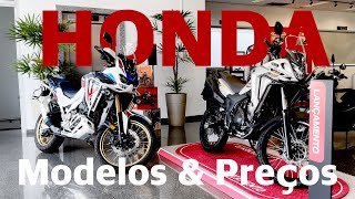 Todas as Motos da Honda e seus Preços na Concessionária Março de 2024 [upl. by Atirehc384]