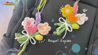 Crochet Idea Is Cover ETM’s Studio 🩷  Móc Móc Khoá Bó Hoa Mini 💐 Crochet Bouquet Keychain ✩ [upl. by Terej259]