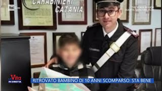 Ritrovato bambino di 10 anni scomparso sta bene  La Vita in diretta  15032024 [upl. by Nazus]