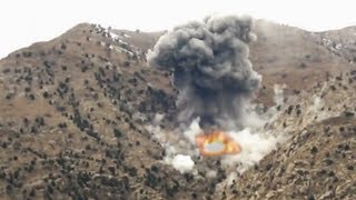 Mortar and JDAM Strike on Taliban Position [upl. by Steward]