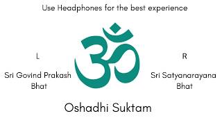 Oshadhi Suktam  Sacred Vedic Chant  Audio Production by Sri K Suresh [upl. by Jedediah]