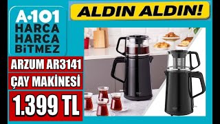 1399 TLye Arzum AR3141 Fiyat Performans Ürünü Çay Makinesi Özellikler İnceleme 24 Ekimde A101de [upl. by Gerlac]