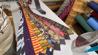 Turn Old Neckties into an APRON Fun Project to Recycle Menswear [upl. by Ecirehs153]