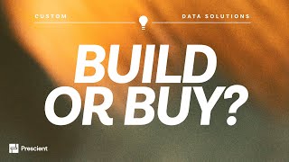 Prescient Internal industrial data solution  Hybrid build and buy model [upl. by Nol]