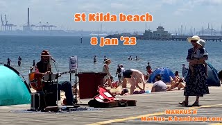 Beach Busking in Melbourne  ‘On A Roll’ [upl. by Berga]