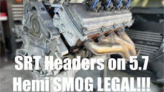 61 Hemi headers on 57 Hemi Smog Legal [upl. by Nylhtac]