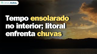 Previsão do tempo  Nordeste  Tempo ensolarado no interior litoral enfrenta chuvas [upl. by Wilmer]