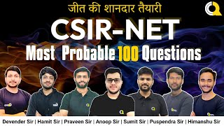 CSIR NET Most Probable 100 Questions  Maha Marathon Session  Quanta Chemistry Classes [upl. by Domph]