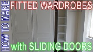 How to make Fitted Wardrobes Easy DIY Install Custom Build Sliding Door Wardrobe [upl. by Publea]