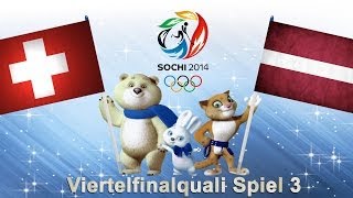 Olympia 2014 Sotchi 021  Lettland  Schweiz VF Qualifikation 3 [upl. by Edieh]