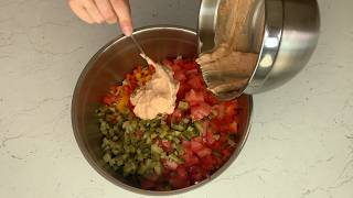 Scharf und knackig Nudelsalat mit Paprika und Tomaten Rezept mit Frischkäse quotBrunchquot 102 [upl. by Reynolds]