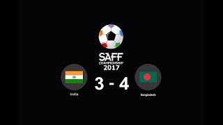 HD HIGHLIGHTS ।। Bangladesh vs India 43 ।। All Goals ।। SAFF U18 Championship 2017 [upl. by Haik]