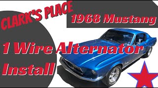 1 Wire Alternator Upgrade Install 1968 289 Mustang [upl. by Pol]