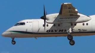 Olympic Bombardier Dash 8100 and Q400 Landing amp Takeoff  Rhodes Intl Airport  Plane Spotting [upl. by Attlee]