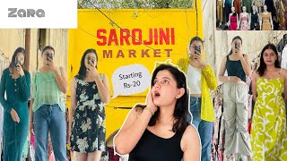 SAROJINI NAGAR MARKET DELHI  BEST SHOP OF GIRLS WEAR ZARA DUPES  NEW COLLECTION BIRTHDAY [upl. by Normandy]