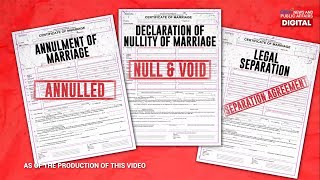 Ano ang pagkakaiba ng annulmentdeclaration of nullity of marriage at legal separationNeed to Know [upl. by Martel969]