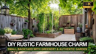 DIY Rustic Farmhouse Charm Transform Your Small Backyard with Greenery amp Authentic Garden Ideas [upl. by Kleeman]