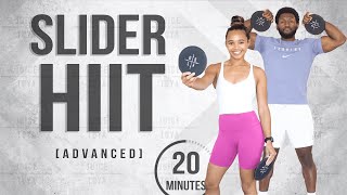 20 Minute Full Body Slider HIIT Workout AdvancedNo Repeat [upl. by Eciral]