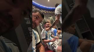 Sergio Aguero admires Leo Messi after Argentina win World Cup 😍 🎥 kunaguero shorts [upl. by Haissi]