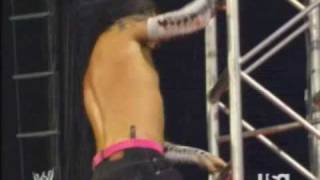 Jeff Hardy Swantons 30 Feet off the Stage on Orton [upl. by Regina]