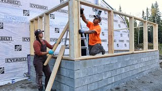 Laying a Concrete Block Wall  Framing the Seed Room [upl. by Aronoh]