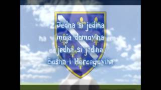 Jedna si Jedina  Himna Bosne i Hercegovine sa tekstom [upl. by Akinat]